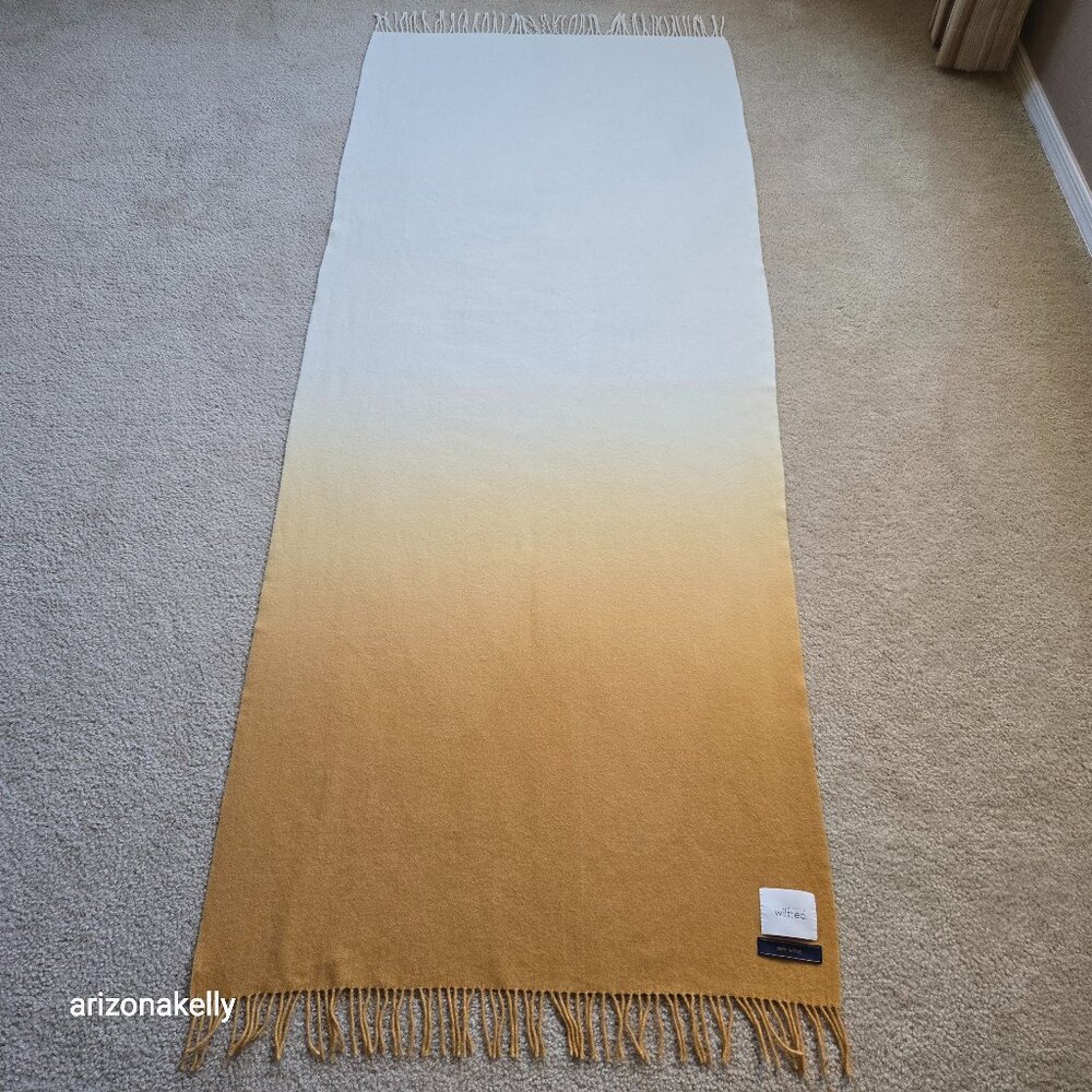 Wilfred Wool Scarf Gradient Ombre  Tan Gold Yellow